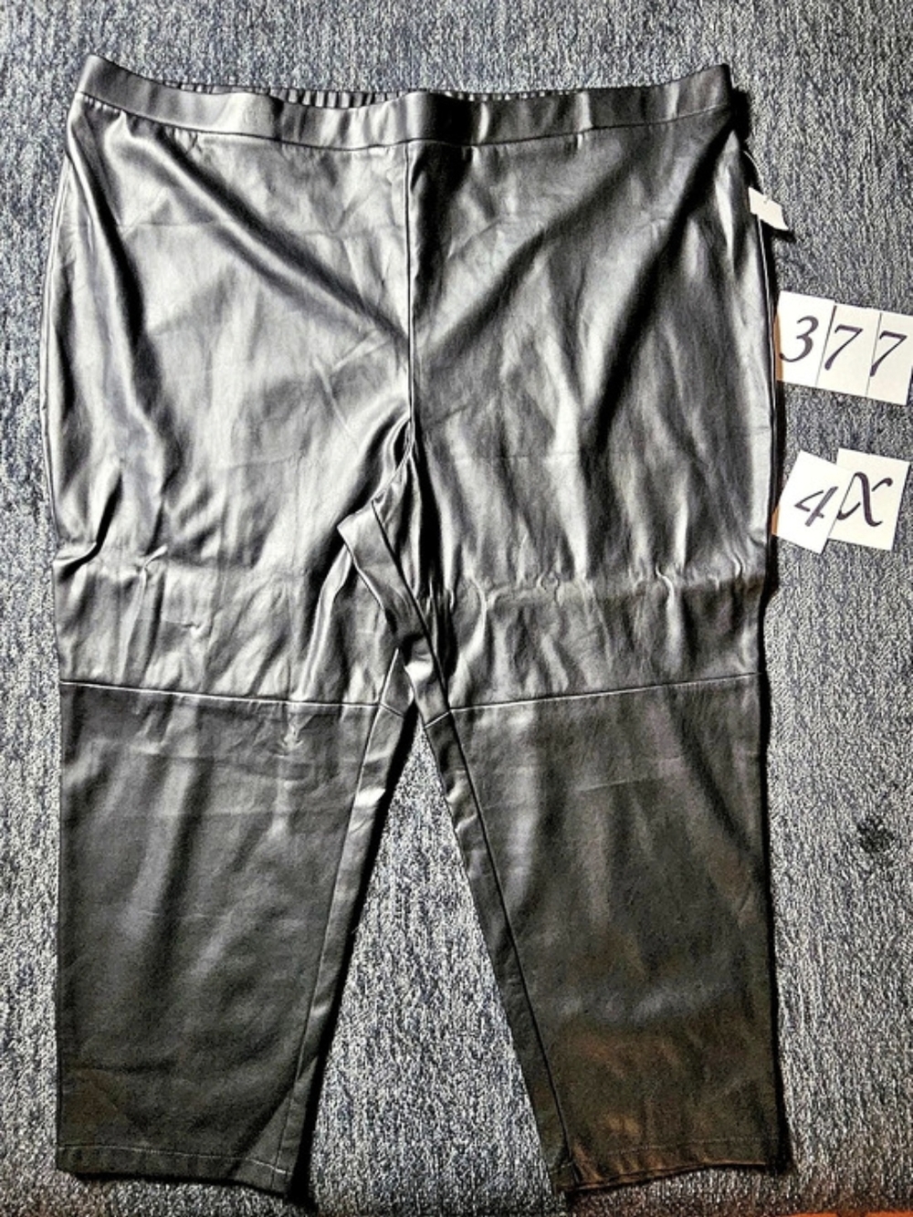 SONOMA Faux Leather Black Leggings 4X Like New